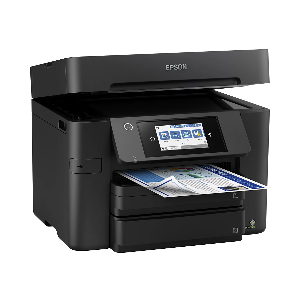 Epson WorkForce Pro WF-4830DTWF - Multifunktionsdrucker - Farbe - Tintenstrahl - A4/Legal (Medien) - bis zu 25 Seiten/Min. (Drucken)