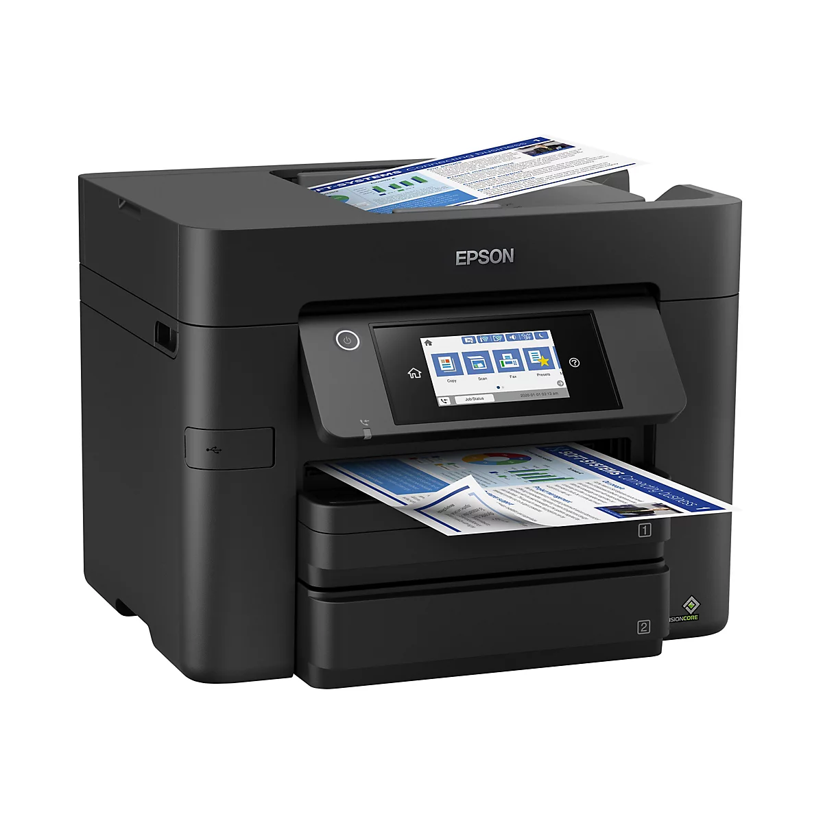Epson WorkForce Pro WF-4830DTWF - Multifunktionsdrucker - Farbe - Tintenstrahl - A4/Legal (Medien) - bis zu 25 Seiten/Min. (Drucken)