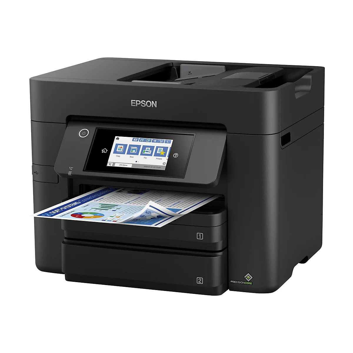 Epson WorkForce Pro WF-4830DTWF - Multifunktionsdrucker - Farbe - Tintenstrahl - A4/Legal (Medien) - bis zu 25 Seiten/Min. (Drucken)