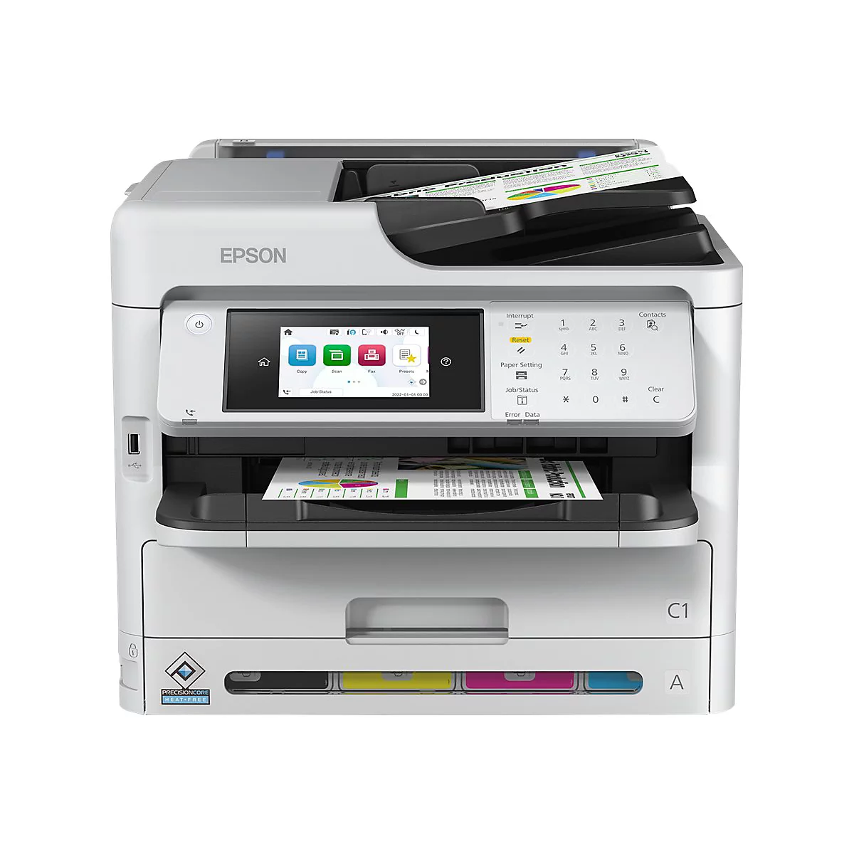 Epson WorkForce Pro WF-C5890DWF - Multifunktionsdrucker - Farbe - Tintenstrahl - A4/Legal (Medien) - bis zu 25 Seiten/Min. (Drucken)