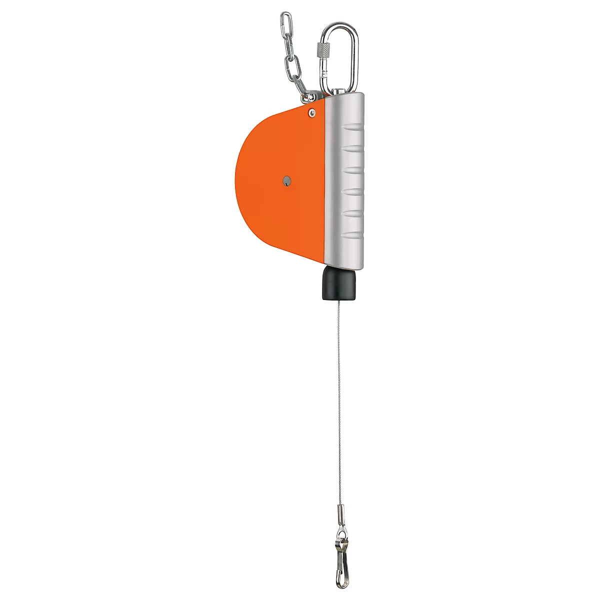 Equilibrador HAHN+KOLB Autostat tipo 7200, capacidad de carga de 1,2 a 2,5 kg, longitud de extensión de cuerda hasta 1600 mm, retorno, protección contra caídas, plástico especial, naranja