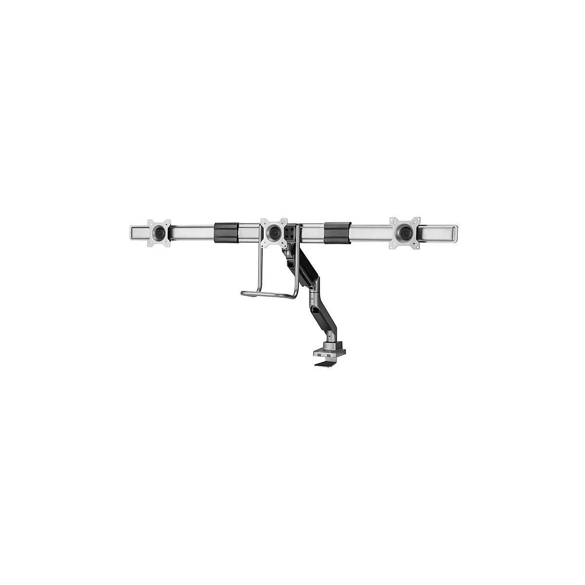 equip - Befestigungskit (CPU-Halterung, Tastatur-Tablett, Wandmontagehalterung) - Gasfeder - für LCD-Display / Curved LCD-Display - workstation - Kunststoff, stainless steel, Aluminium
