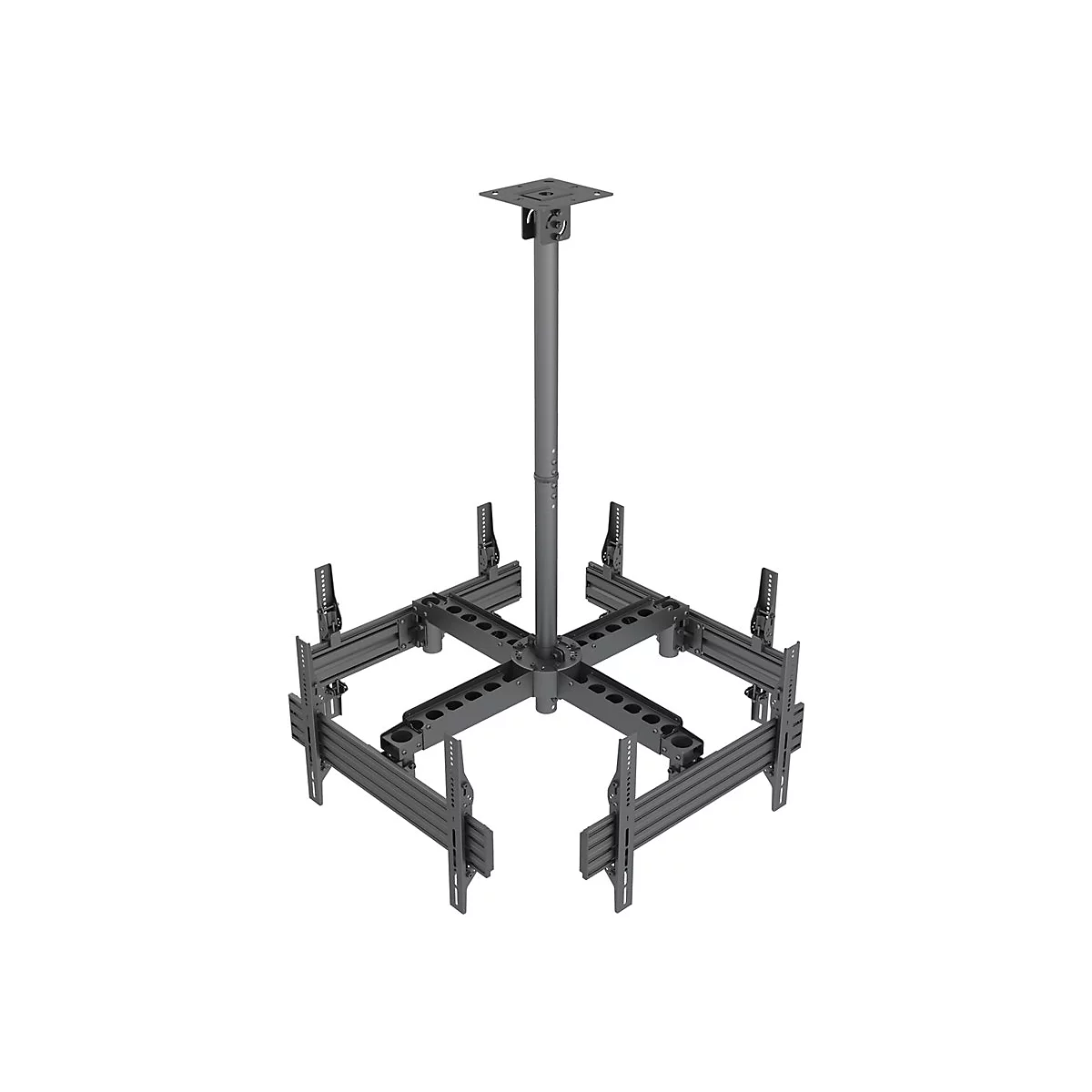 Halterung für mehrere Bildschirme, grau, Deckenmontage.