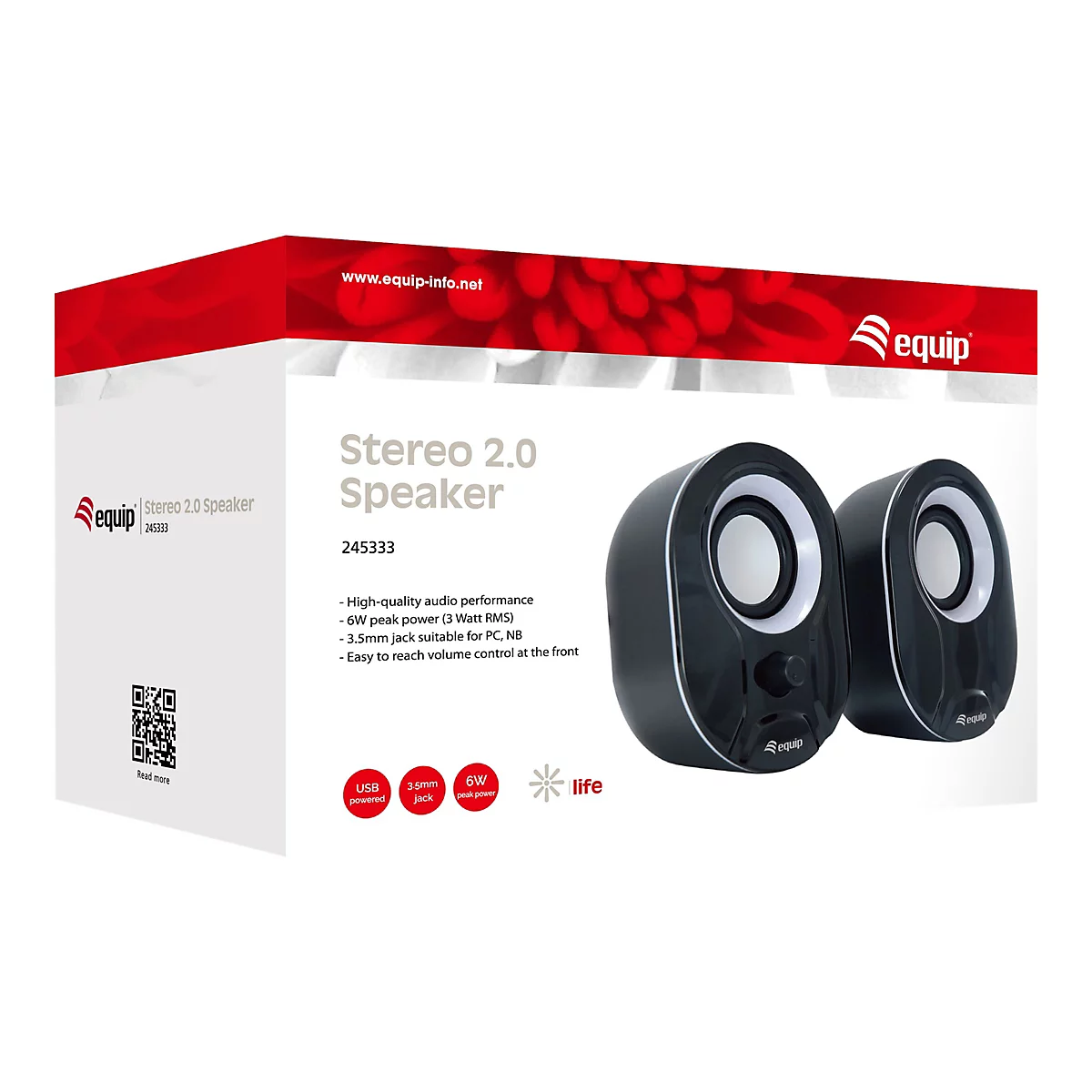 equip Stereo 2.0 - Lautsprecher - für PC