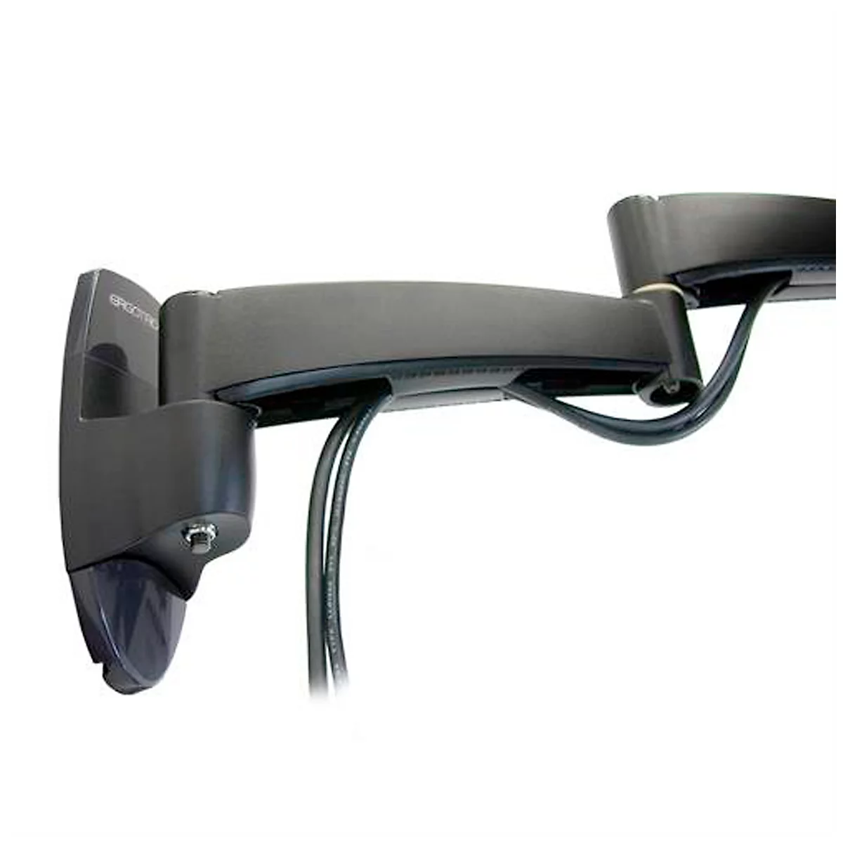 ergotron® 200 Series 2 Extensions bras de moniteur, support mural, pour 1 écran jusqu'à 27″ &amp; jusqu'à 11,3 kg, rotatif &amp; inclinable, réglable en profondeur, VESA, noir.