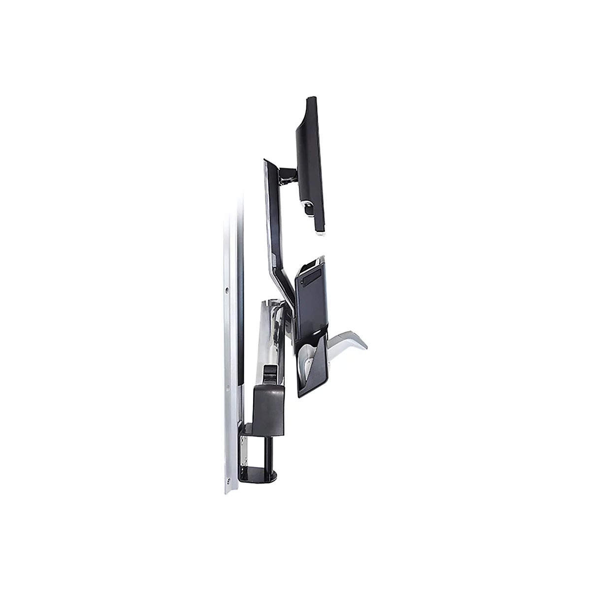 Ergotron - Befestigungskit (Handgelenkkissen, Schienenmontage Halterungsset, Mausablage zum Herausziehen, höhenverstellbare Halterung, Ablage für Barcode-Scanner und Maus, Combo Schwenkarm, Arbeitsfläche mit Tastaturablage) - für LCD-Display / PC-...