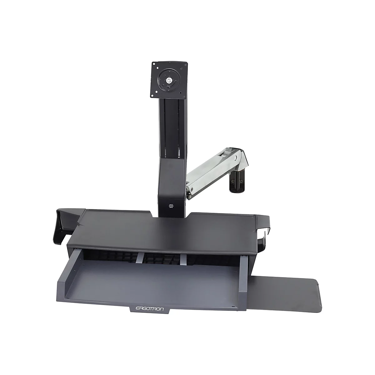 Ergotron - Befestigungskit (Handgelenkkissen, Schienenmontage Halterungsset, Mausablage zum Herausziehen, höhenverstellbare Halterung, Ablage für Barcode-Scanner und Maus, Combo Schwenkarm, Arbeitsfläche mit Tastaturablage) - für LCD-Display / PC-...