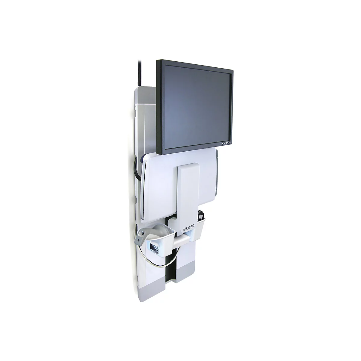 Ergotron - Befestigungskit (Tastaturablage, Handgelenkkissen, Maushalterung, vertikale Verstellschiene) - für LCD-Display / PC-Ausrüstung - Patientenzimmer - Stahl - weiß