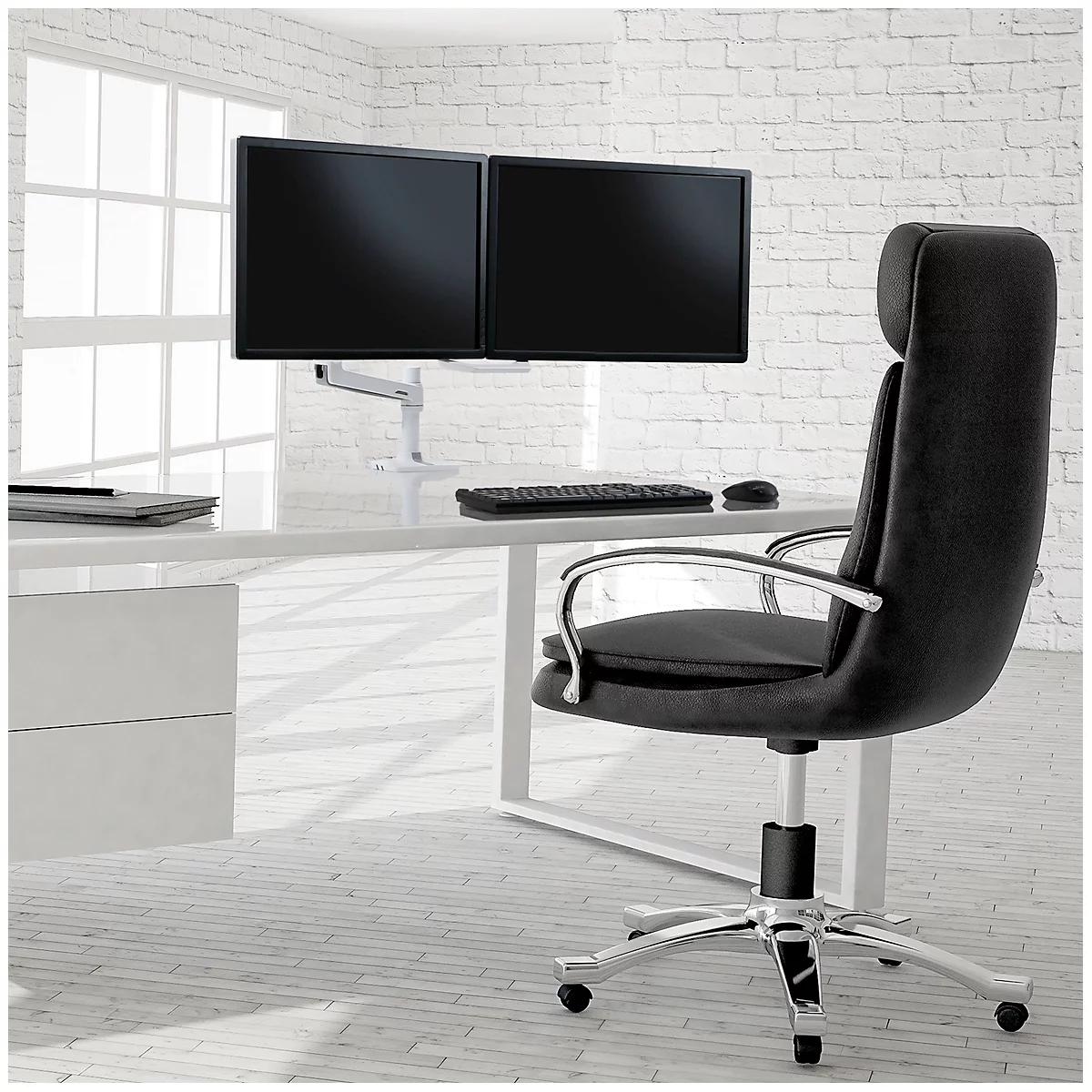 Ergotron Direkt-Schreibtischarm LX Dual, f. 2 Monitore, m. Tischklemme, bis 10 kg