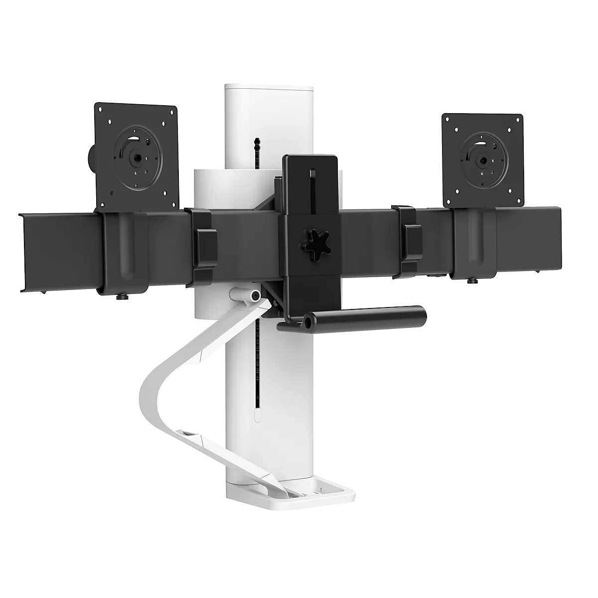Ergotron Dubbele monitorarm TRACE - voor 2 beeldschermen - maximum tot 27″ - met tafelklem - wit