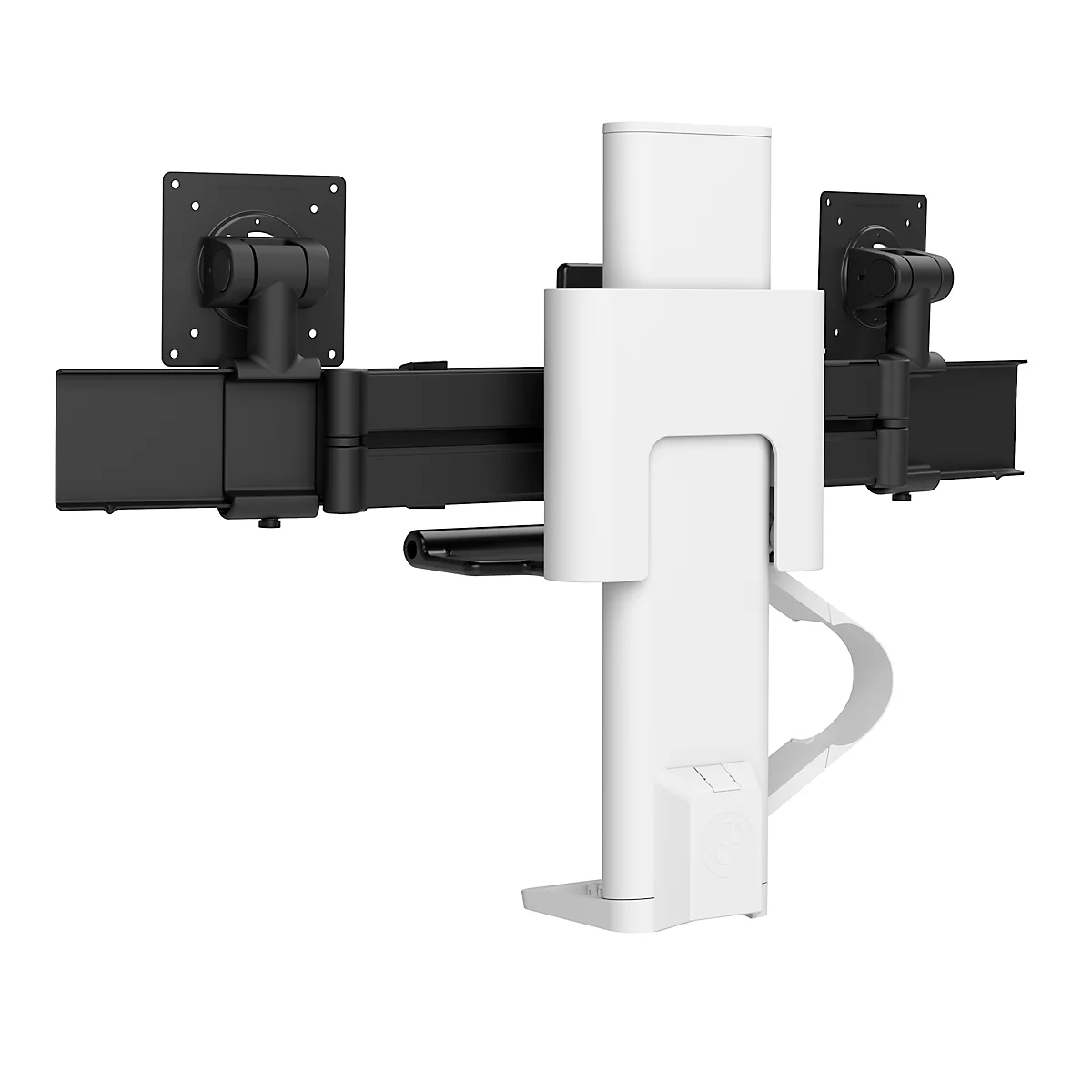 Ergotron Dubbele monitorarm TRACE - voor 2 beeldschermen - maximum tot 27″ - met tafelklem - wit