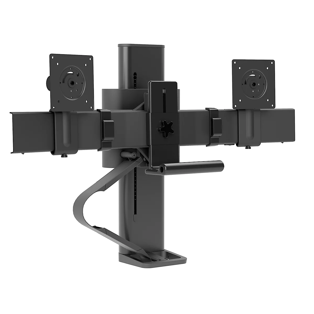 Ergotron Dubbele monitorarm TRACE - voor 2 beeldschermen - maximum tot 27″ - met tafelklem - zwart