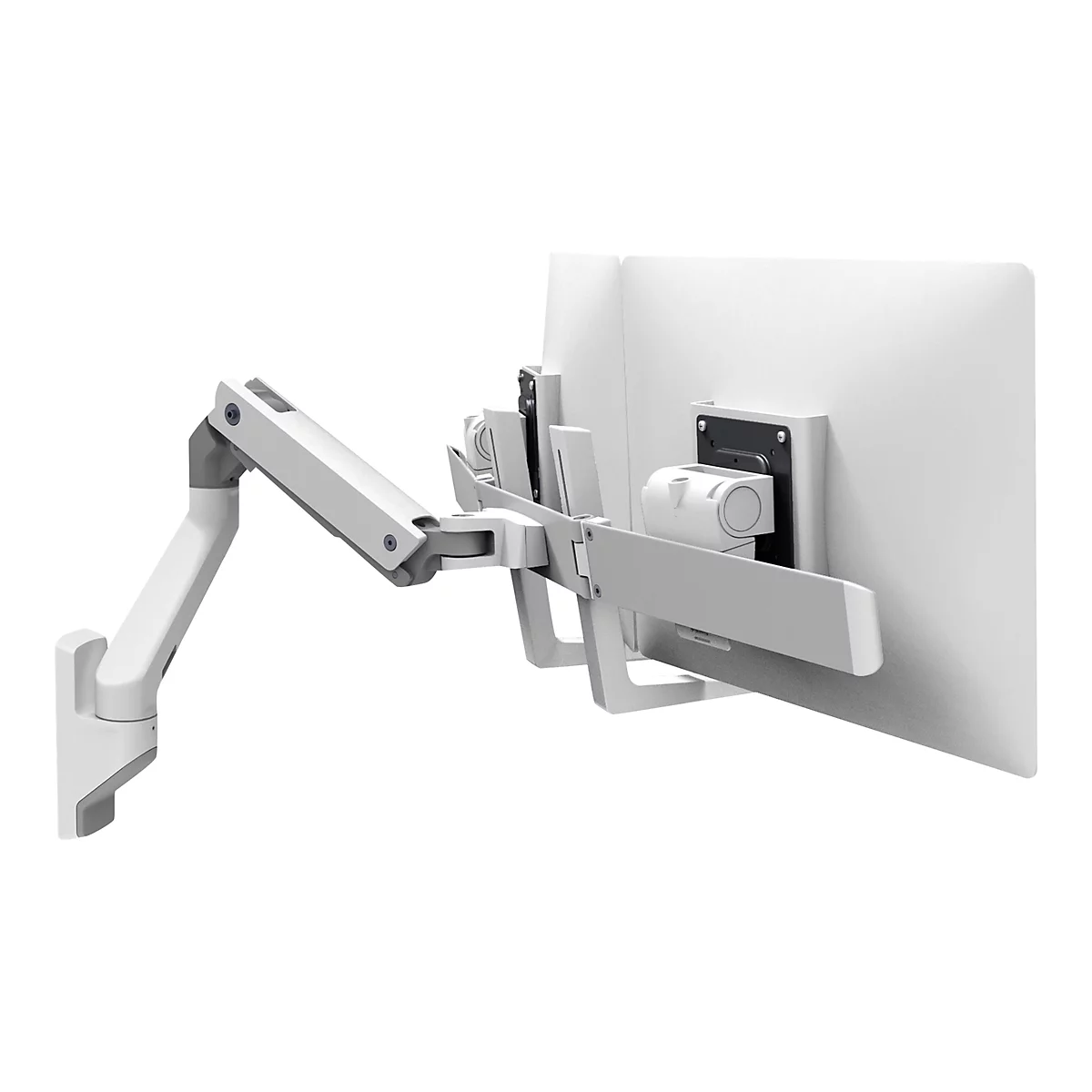 Ergotron HX - Befestigungskit (Gelenkarm, Verlängerung, Scharnierbogen, 2 Drehgelenke, Griff, Wandmontage) - für 2 LCD-Displays - weiß - Bildschirmgröße: bis zu 81,3 cm (bis zu 32 Zoll)