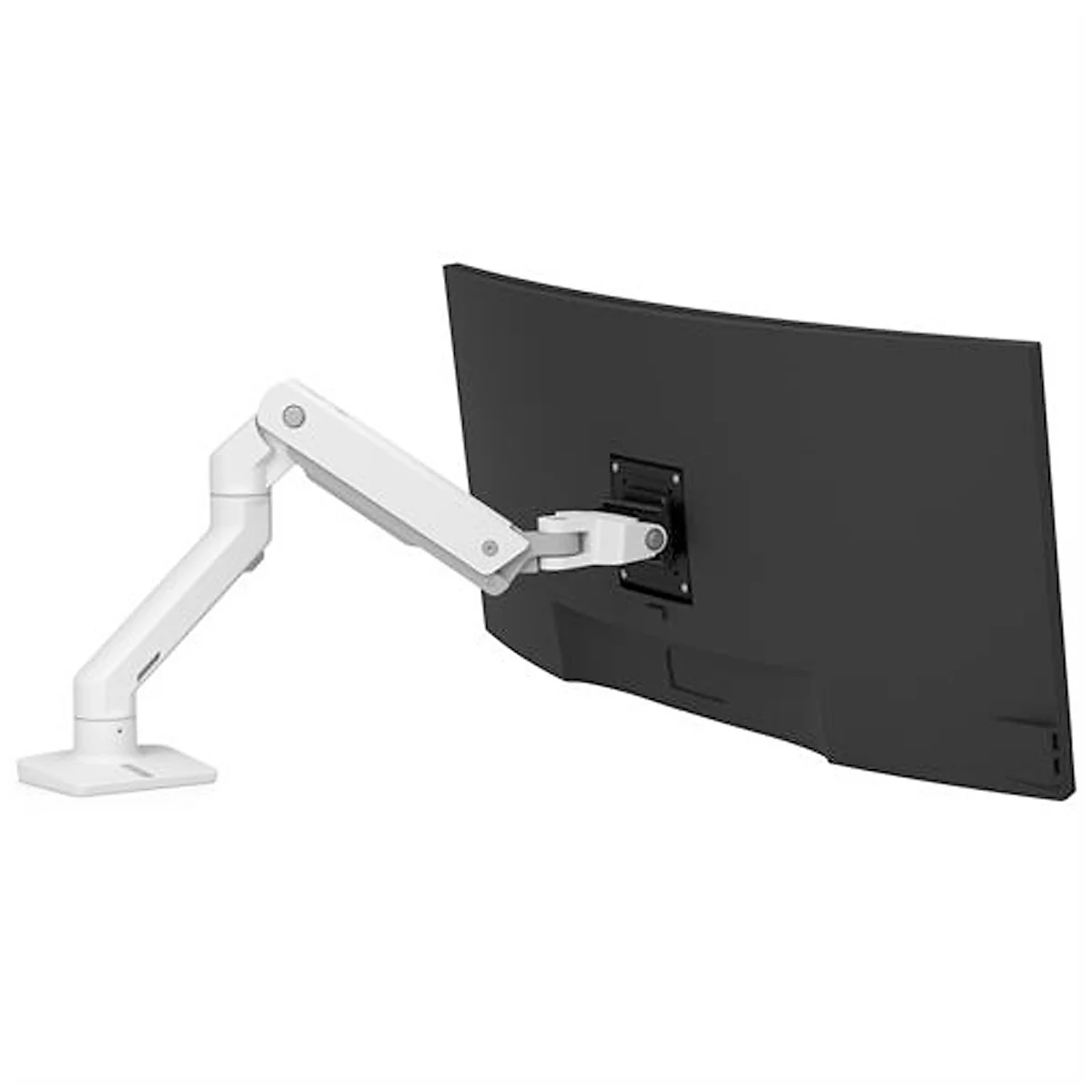 ergotron® HX Desk Monitorarm, für 1 Display bis 49″ & bis 19,1 kg, auch für Curved Monitore, höhen- & tiefenverstellbar, Tischhalterung, weiß