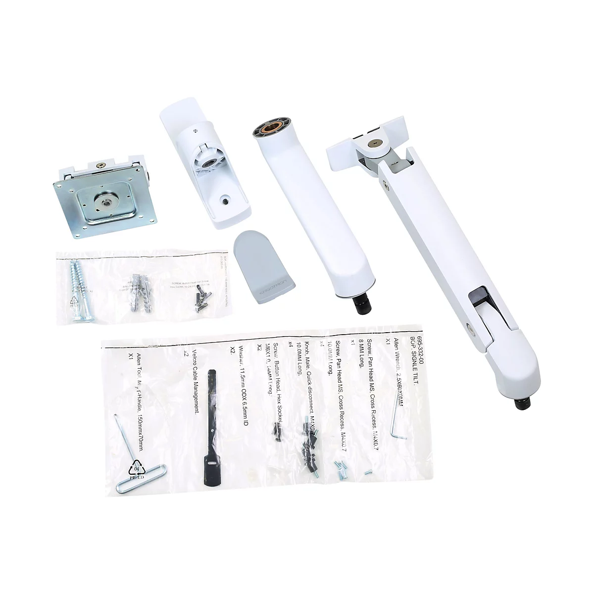 Ergotron HX - kit de montage - pour moniteur - blanc