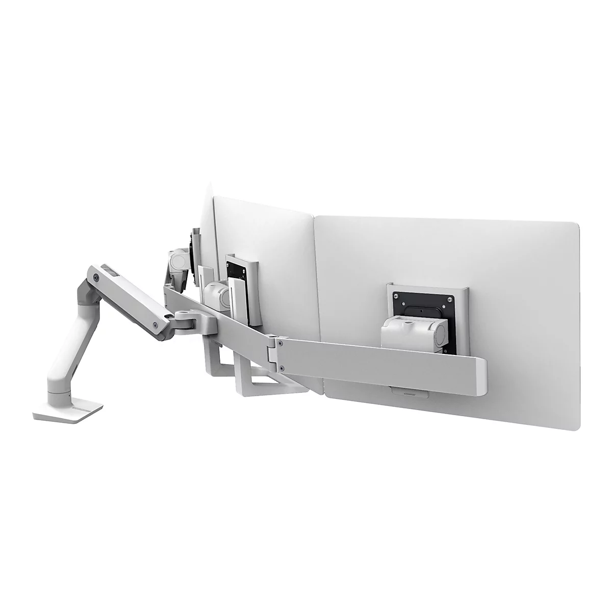 Ergotron HX - Montagekomponente (Griff, 3 Drehzapfen, Bogen mit drei Scharnieren) - für 3 LCD-Anzeigen - weiß - Bildschirmgröße: bis zu 61 cm (bis zu 24 Zoll) - Armmontage