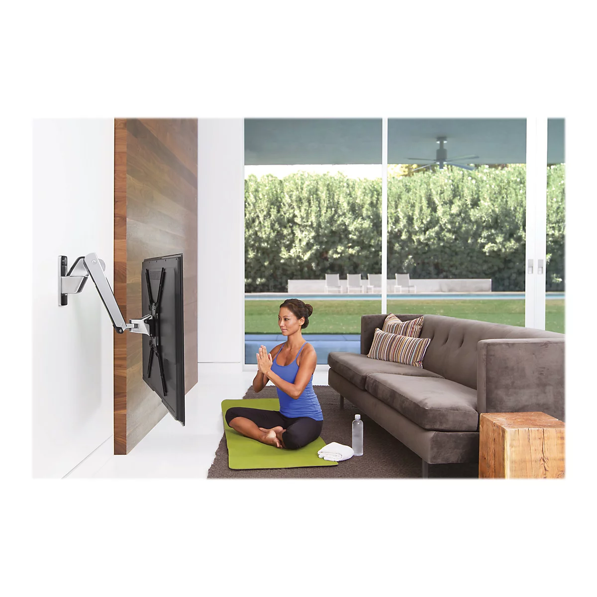 Ergotron Interactive Arm HD - Befestigungskit (Gelenkarm, VESA-Adapter, Wandmontagehalterung) - Konstante Krafttechnologie - für LCD-Display - Aluminium - Black Trim, Polished Aluminum