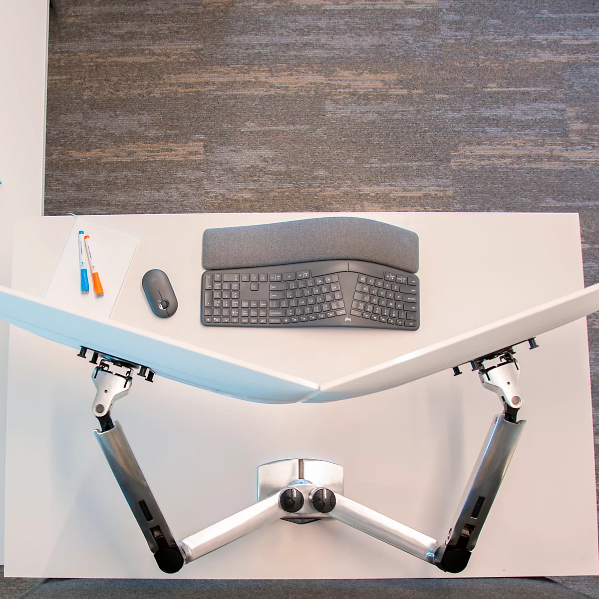 Ergotron LX-arm duaal voor tafelmontage