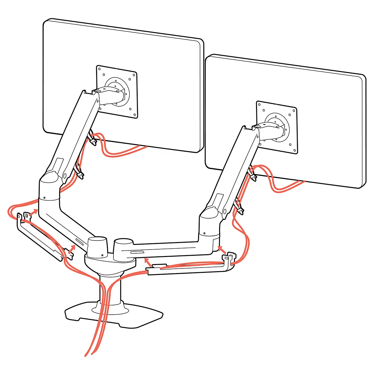 Ergotron LX-arm duaal voor tafelmontage