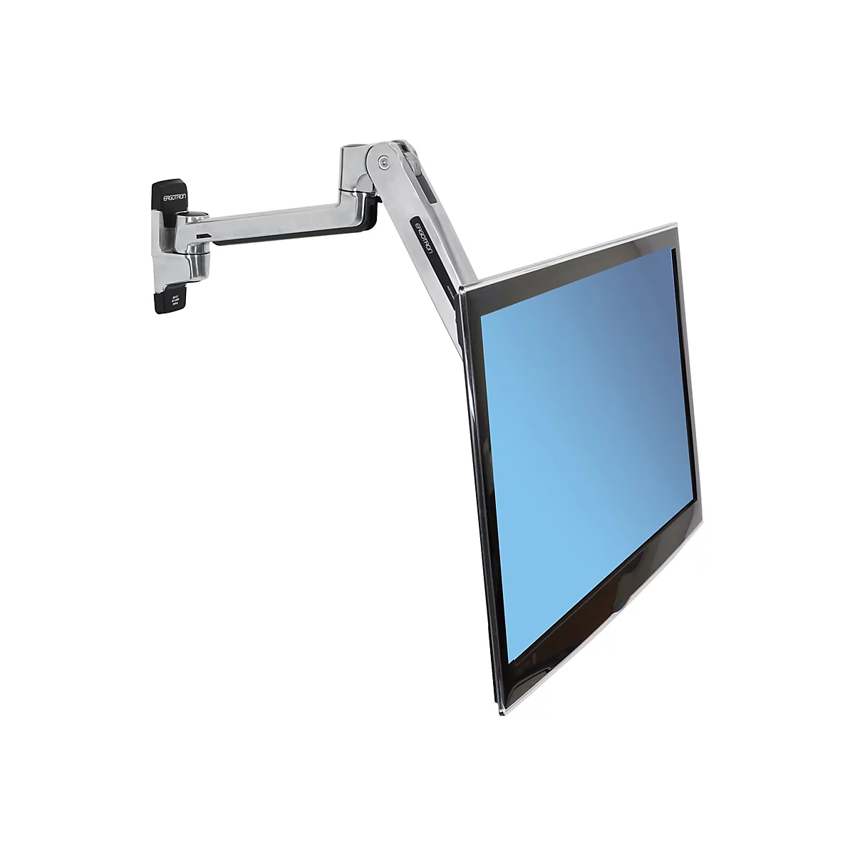 Ergotron LX - Befestigungskit (Steh-Sitz-Arm, Verlängerung, Basis, VESA-Adapter) - für LCD-Display - Kapazität 3,2 - 11,3 kg - Polished Aluminum