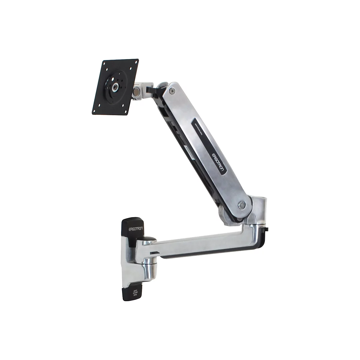 Ergotron LX - Befestigungskit (Steh-Sitz-Arm, Verlängerung, Basis, VESA-Adapter) - für LCD-Display - Kapazität 3,2 - 11,3 kg - Polished Aluminum