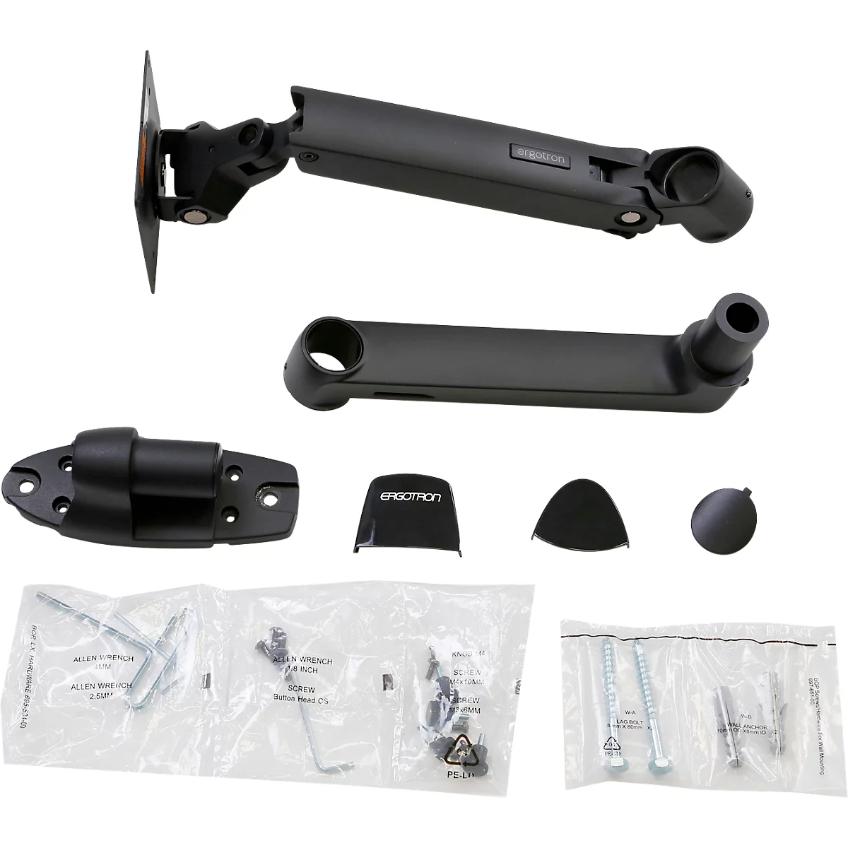 Ergotron LX monitorarm, tot 34', tot 11,3 kg, kantelen en zwenken, VESA, zwart