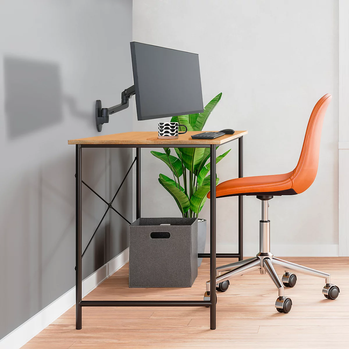 Ergotron LX monitorarm, tot 34', tot 11,3 kg, kantelen en zwenken, VESA, zwart