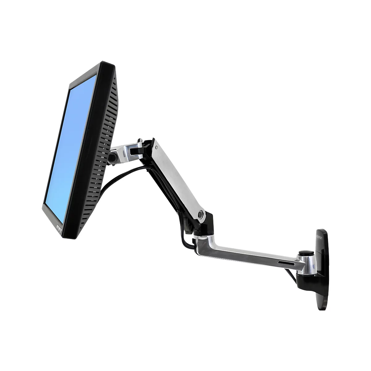 Ergotron LX wall monitor arm - maximum 34' - geborsteld aluminium
