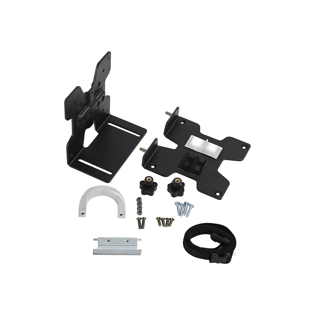 Ergotron - Mini-PC-Halterung - unter Tisch montierbar, Pfosten montierbar, an Wandschiene montierbar, VESA-Halterung montierter - Schwarz - für Ergotron NX; LX Dual Side-by-Side Arm