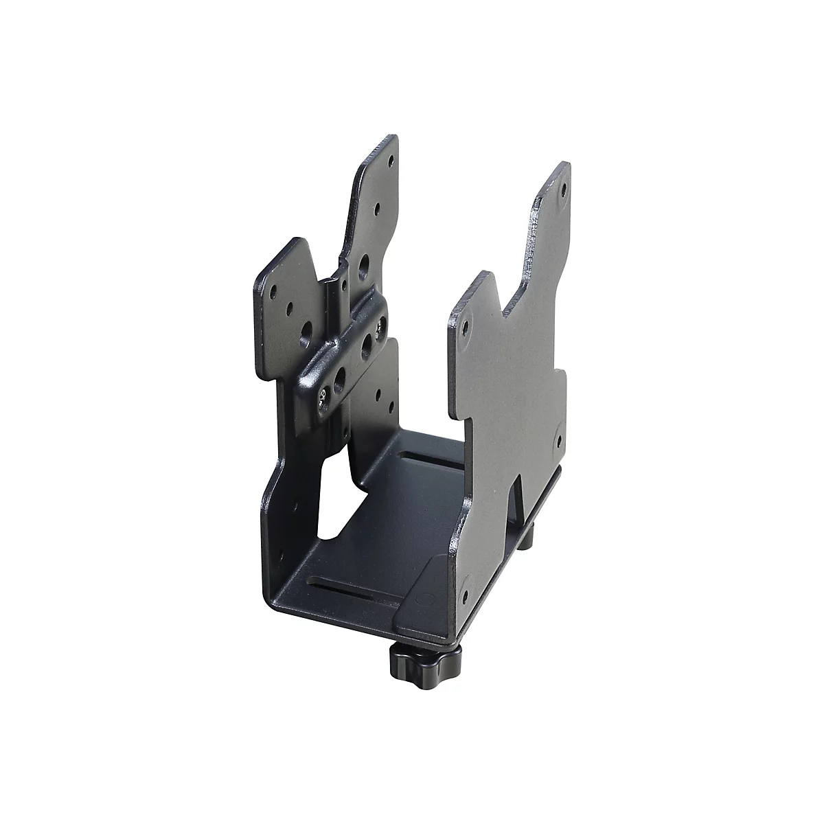Ergotron - Mini-PC-Halterung - unter Tisch montierbar, Pfosten montierbar, an Wandschiene montierbar, VESA-Halterung montierter - Schwarz - für Ergotron NX; LX Dual Side-by-Side Arm