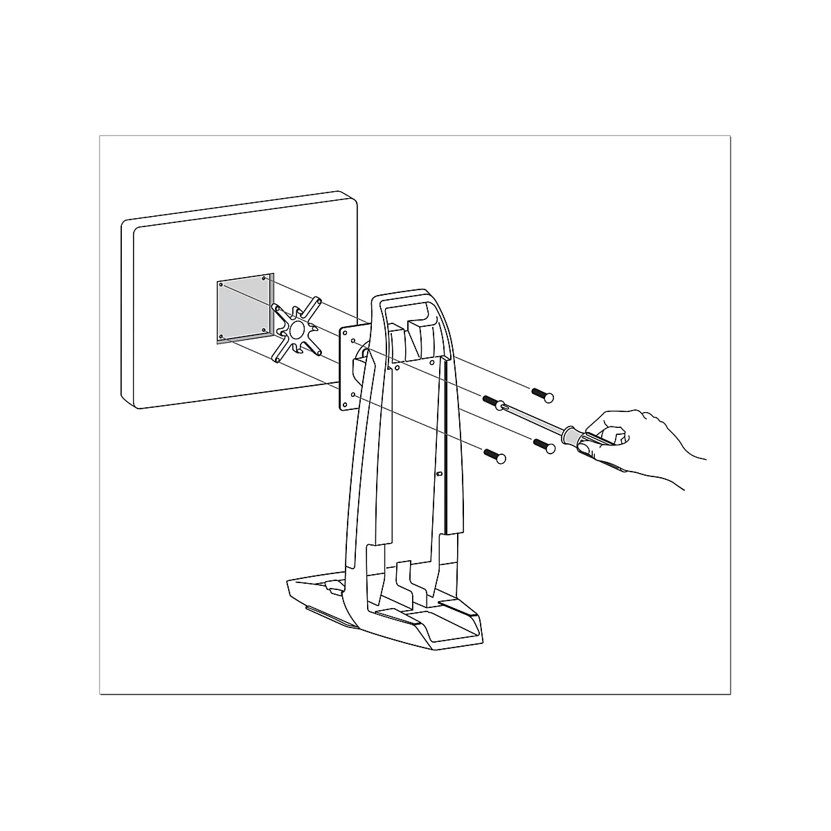 Ergotron - Montagekomponente (Abstandshalter) - für LCD-Display - für vertiefte Display-Schnittstelle - Schwarz - Montageschnittstelle: 75 x 75 mm