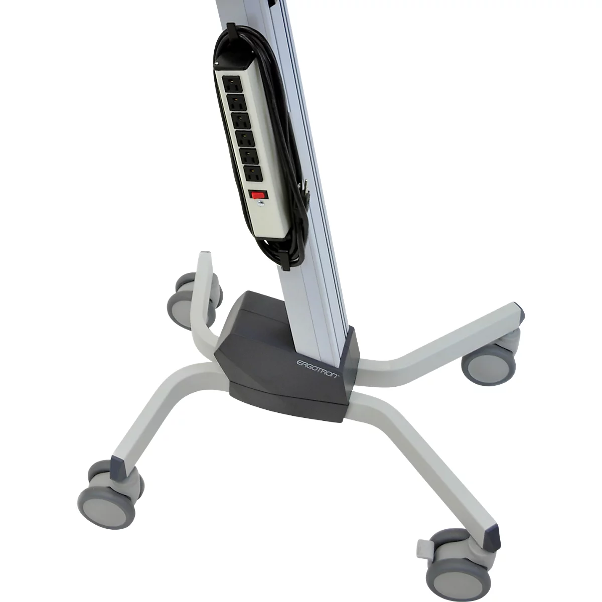 Ergotron Neo-Flex 24-205-214 laptoptrolley, zit- of stawerkplek, in hoogte verstelbaar, voor 17″ laptops, tot 6,8 kg, grijs.