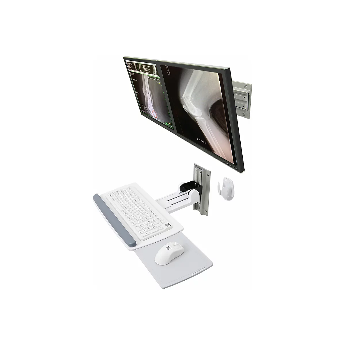 Ergotron Neo-Flex - Befestigungskit (2 Drehgelenke, Wandschiene 26', 2 Rack-Montagehalterungen) - schmal - für 2 LCD-Displays - Grau, Schwarz - Bildschirmgröße: bis zu 61 cm (bis zu 24 Zoll)