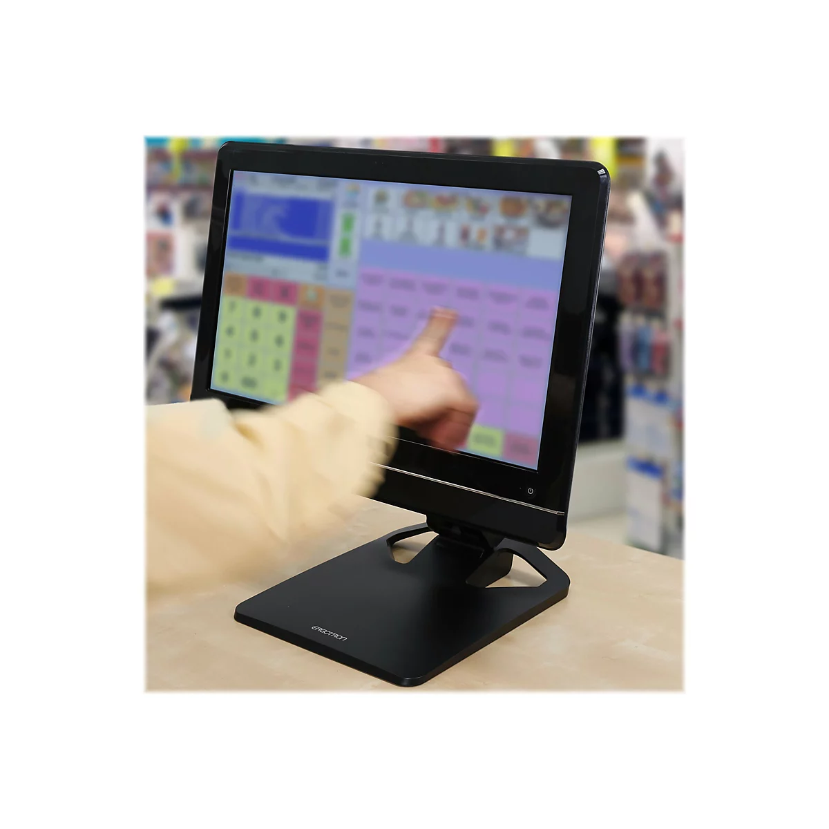 Ergotron Neo-Flex Touchscreen Stand - Aufstellung - für Touchscreen - Schwarz - Bildschirmgröße: bis zu 68,6 cm (bis zu 27 Zoll) - Schreibtisch