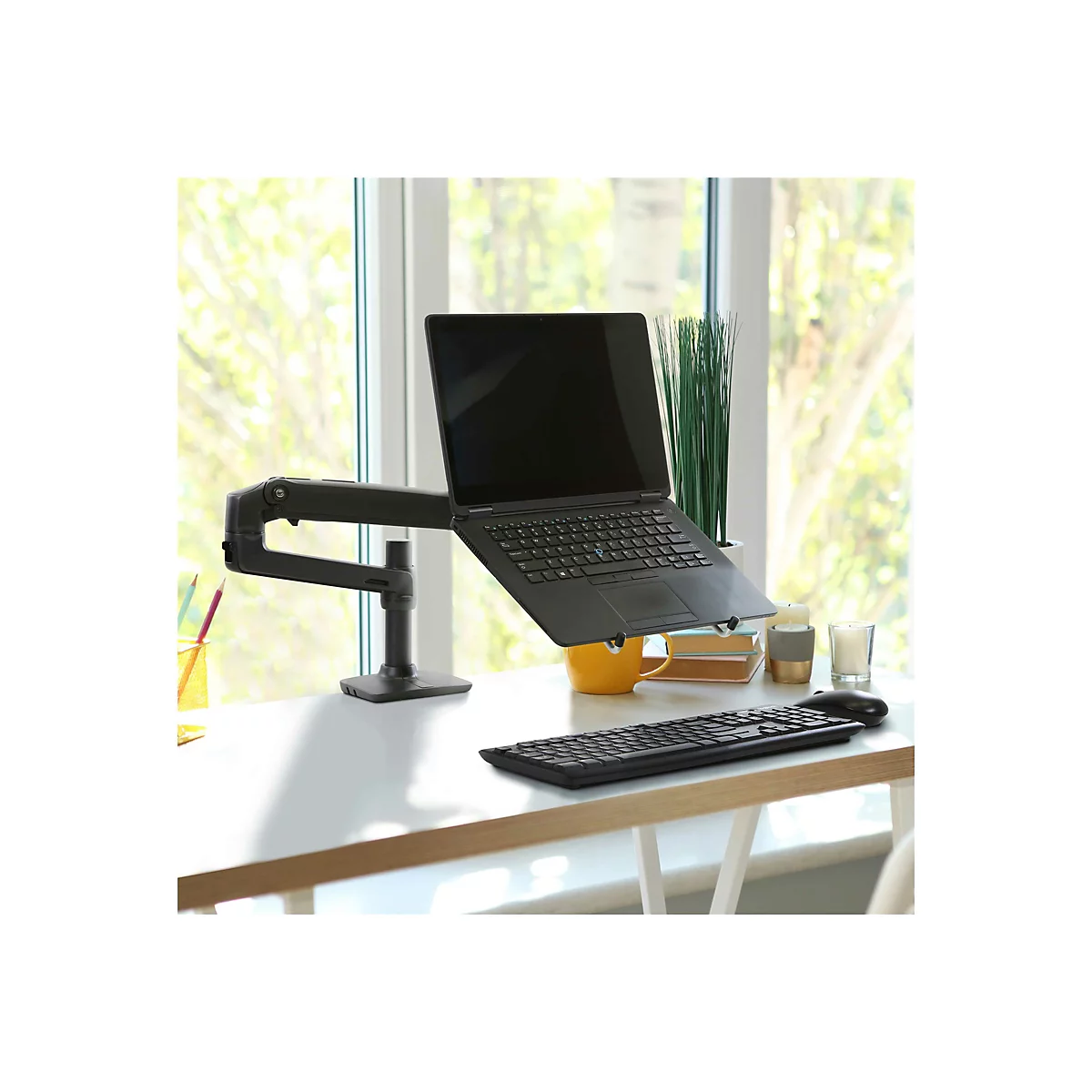 Ergotron - Notebookarm-Befestigungsplatte - Schwarz - für Ergotron NX; LX Dual Side-by-Side Arm