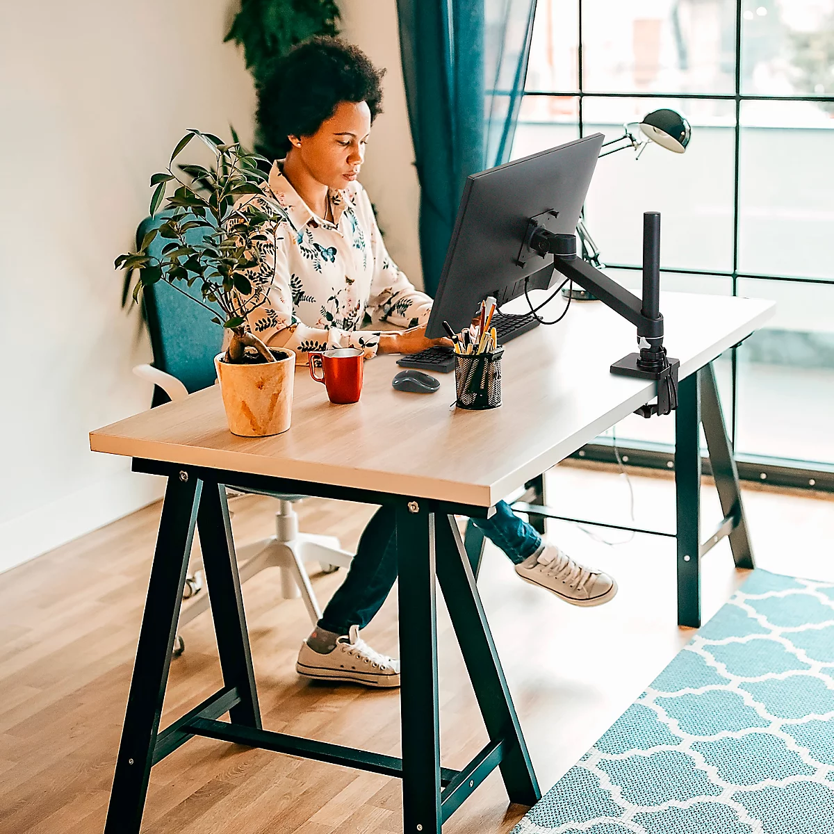 Ergotron NX bras pour écran, support de table, jusqu'à 34", 8 kg, réglable en hauteur, inclinable, pivotant et rotatif, noir