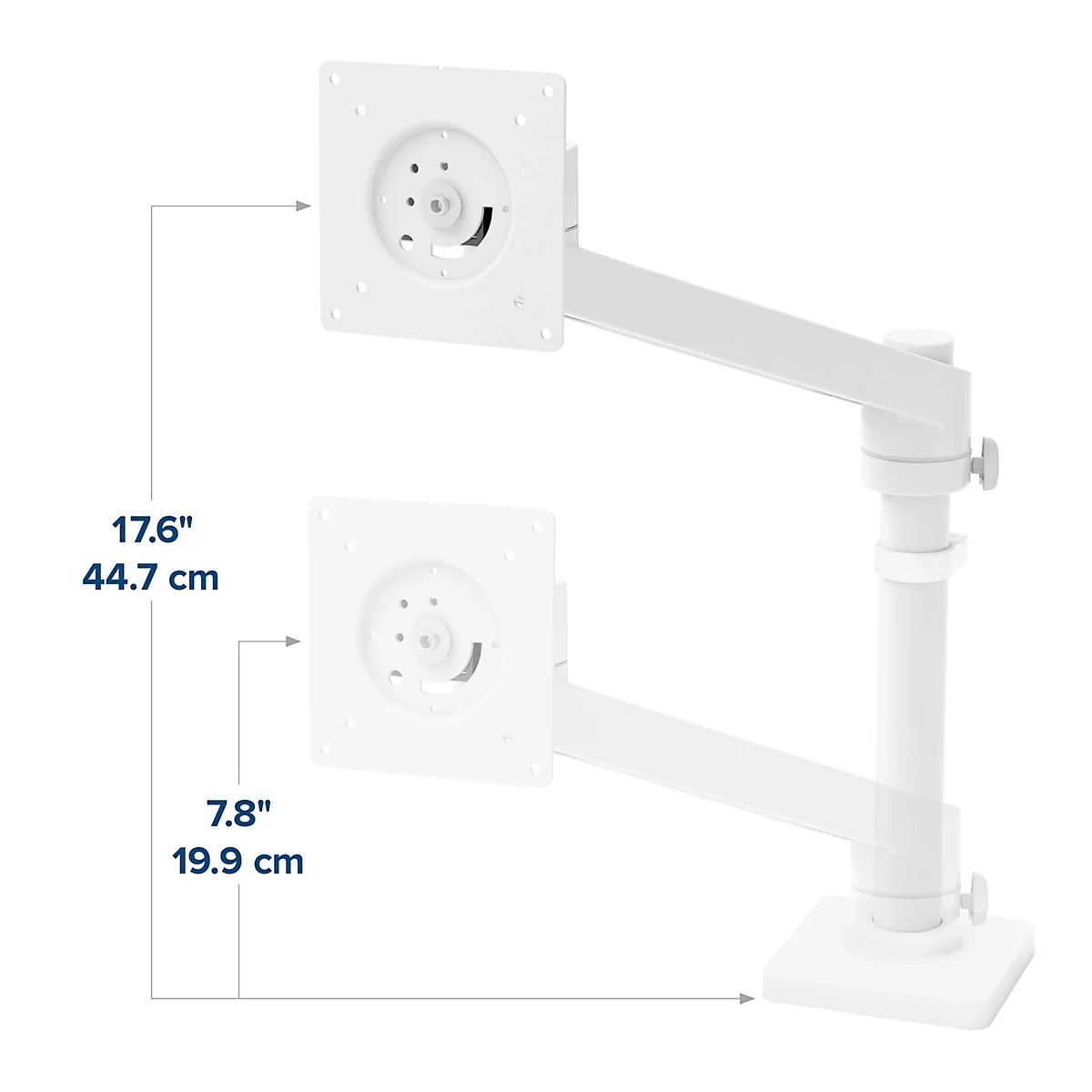 Ergotron NX monitorarm, bureaubevestiging, tot 34", 8 kg, in hoogte verstelbaar, kantelbaar, draaibaar en roteerbaar, wit