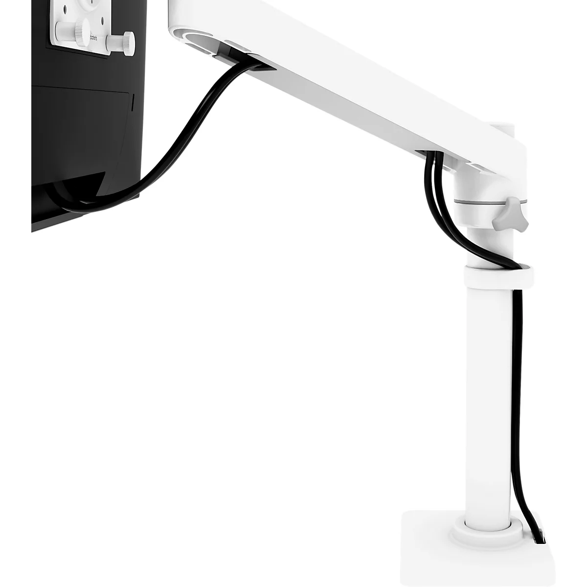Ergotron NX monitorarm, bureaubevestiging, tot 34", 8 kg, in hoogte verstelbaar, kantelbaar, draaibaar en roteerbaar, wit