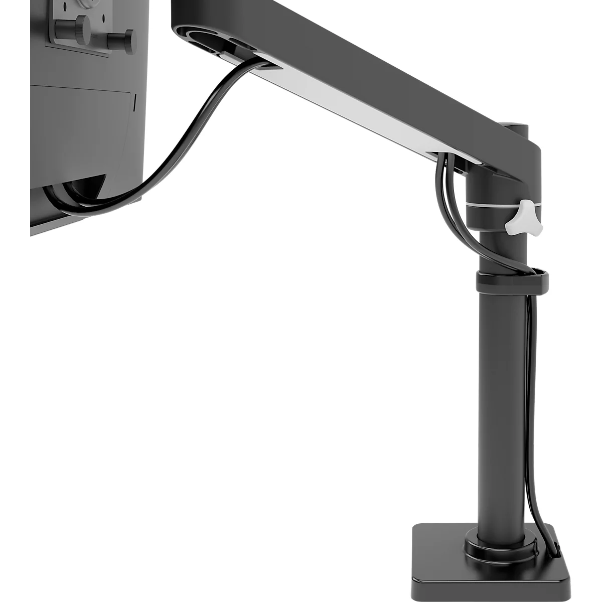 Ergotron NX monitorarm, bureaubevestiging, tot 34', 8 kg, in hoogte verstelbaar, kantelbaar, draaibaar en roteerbaar, zwart