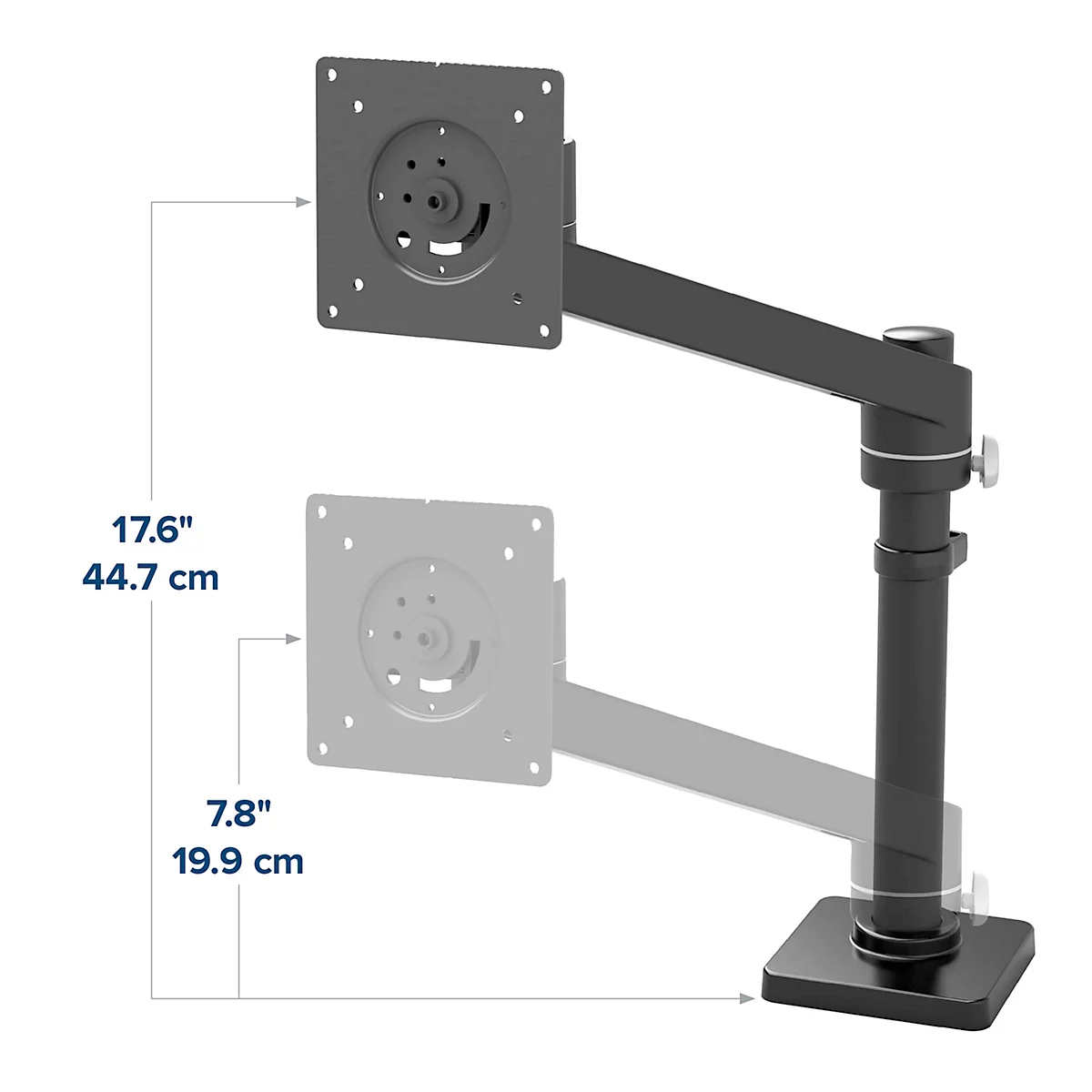 Ergotron NX monitorarm, bureaubevestiging, tot 34', 8 kg, in hoogte verstelbaar, kantelbaar, draaibaar en roteerbaar, zwart
