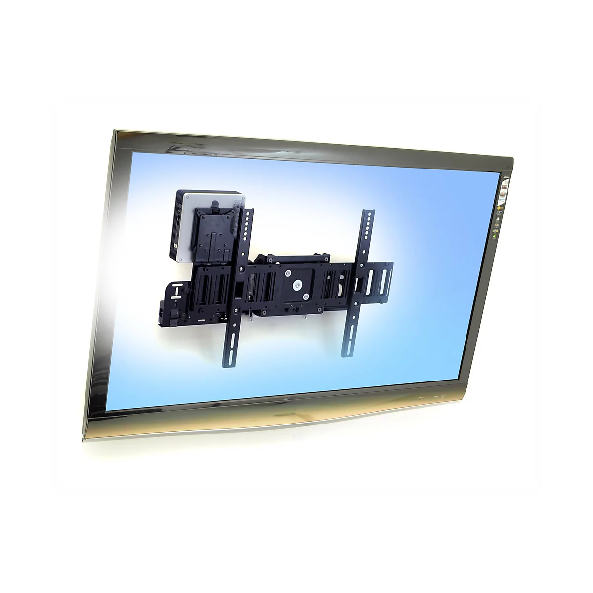 Ergotron SIM90 Signage Integration Mount - Befestigungskit (Wandbefestigung, Befestigungsklammer(n), VESA-Schnellverschlussplatte) - für LCD-Display/CPU - Schwarz - Bildschirmgröße: von 81,3 cm (von 32 Zoll)