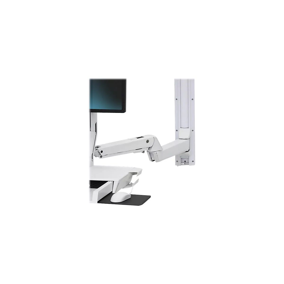 Ergotron Sit-Stand Combo Extender - Montagekomponente (Verlängerungsarm, Wandschienenhalterung, Armabdeckung) - Aluminium, hochwertiger Kunststoff - weiß
