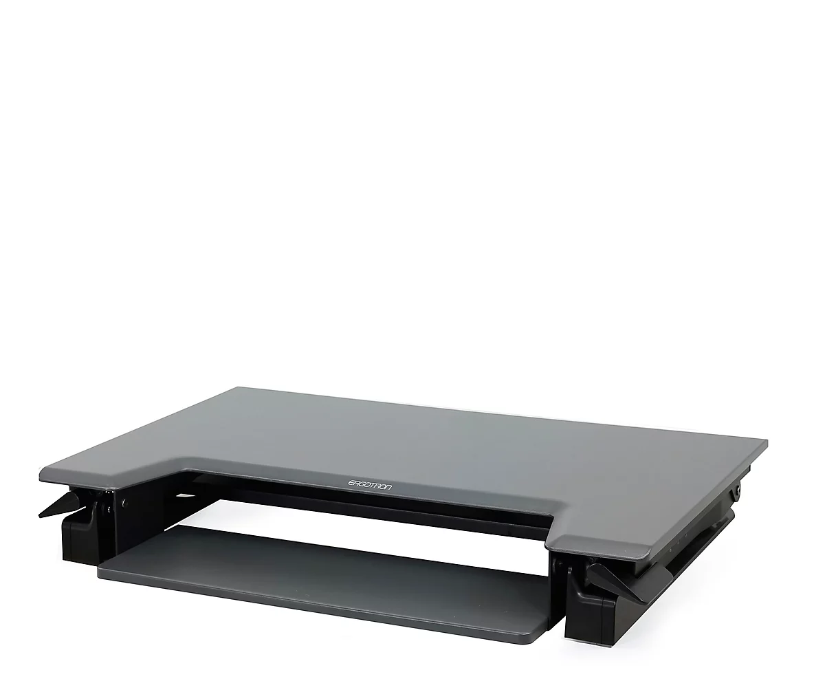 Ergotron Sitz-Steh-Schreibtisch WorkFit-T, höheneinstellbar, Maße B 889 x T 584 mm, schwarz