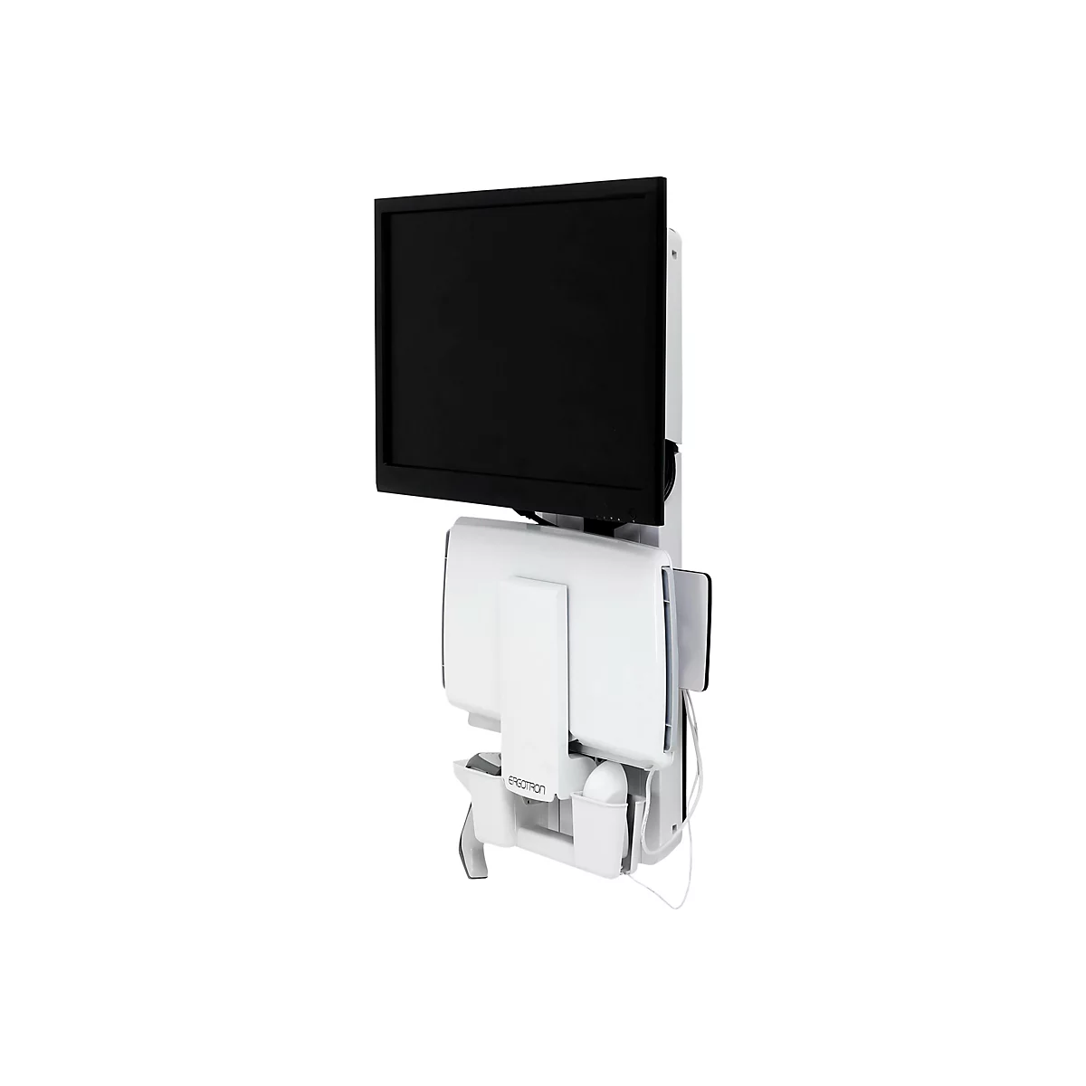 Ergotron StyleView Vertical Lift, Patient Room - Monitor-/Tastatur-Montagekit (vertikal) - Sitz-Steh - geeignet für Wandmontage - bis zu 61 cm (bis zu 24 Zoll) - weiß
