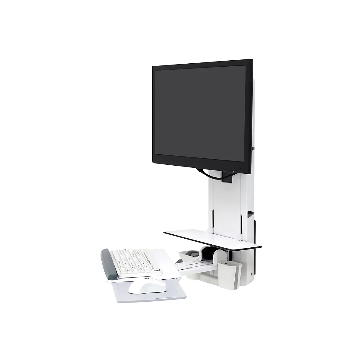 Ergotron StyleView Vertical Lift, Patient Room - Monitor-/Tastatur-Montagekit (vertikal) - Sitz-Steh - geeignet für Wandmontage - bis zu 61 cm (bis zu 24 Zoll) - weiß