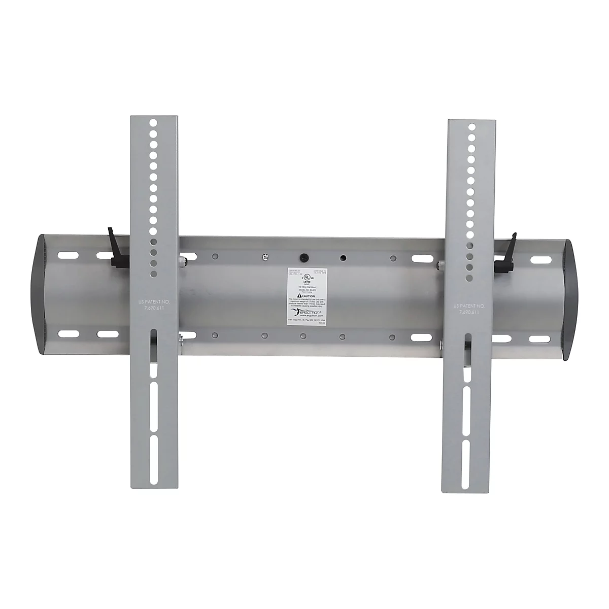 Ergotron TM Tilting Wall Mount - Befestigungskit (Wandplatte, Befestigungen, 2 Klammern) - Konstante Krafttechnologie - für Flachbildschirm - Stahl, stranggepresstes Aluminium - Silber