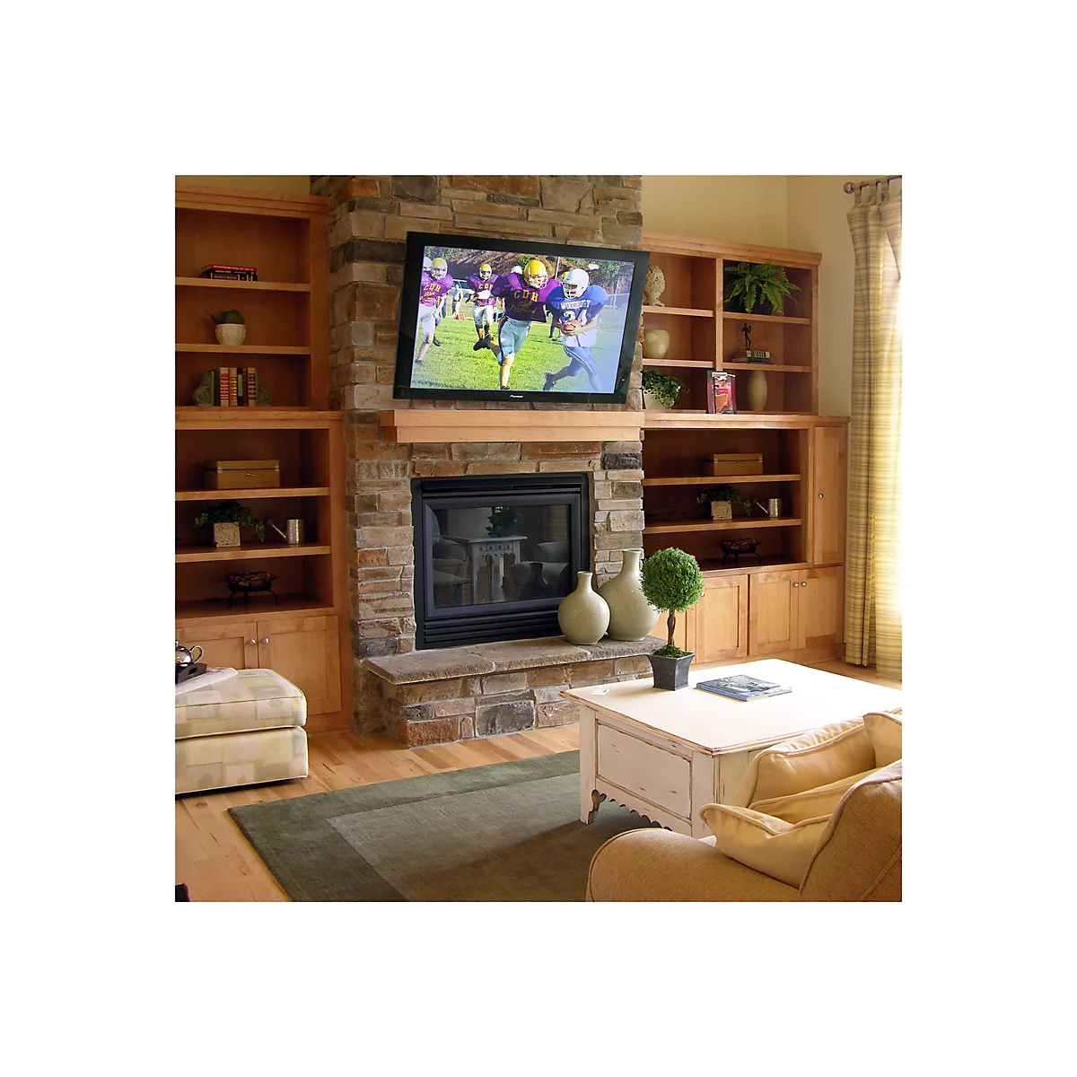 Ergotron TM Tilting Wall Mount - Befestigungskit (Wandplatte, Befestigungen, 2 Klammern) - Konstante Krafttechnologie - für Flachbildschirm - Stahl, stranggepresstes Aluminium - Silber