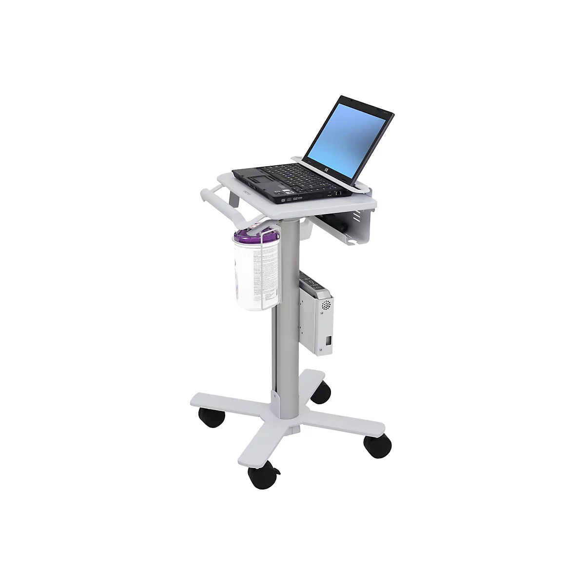 Ergotron - Wagen - leichtes Design - für Notebook / Barcode-Scanner - medizinisch - Stahl