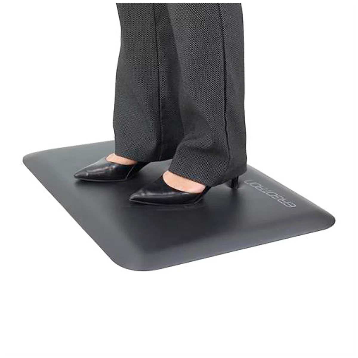 ergotron® WorkFit Small deurmat, ergonomisch, stimuleert de bloedsomloop, L 610 x B 460 x H 16 mm, polyurethaanschuim, zwart