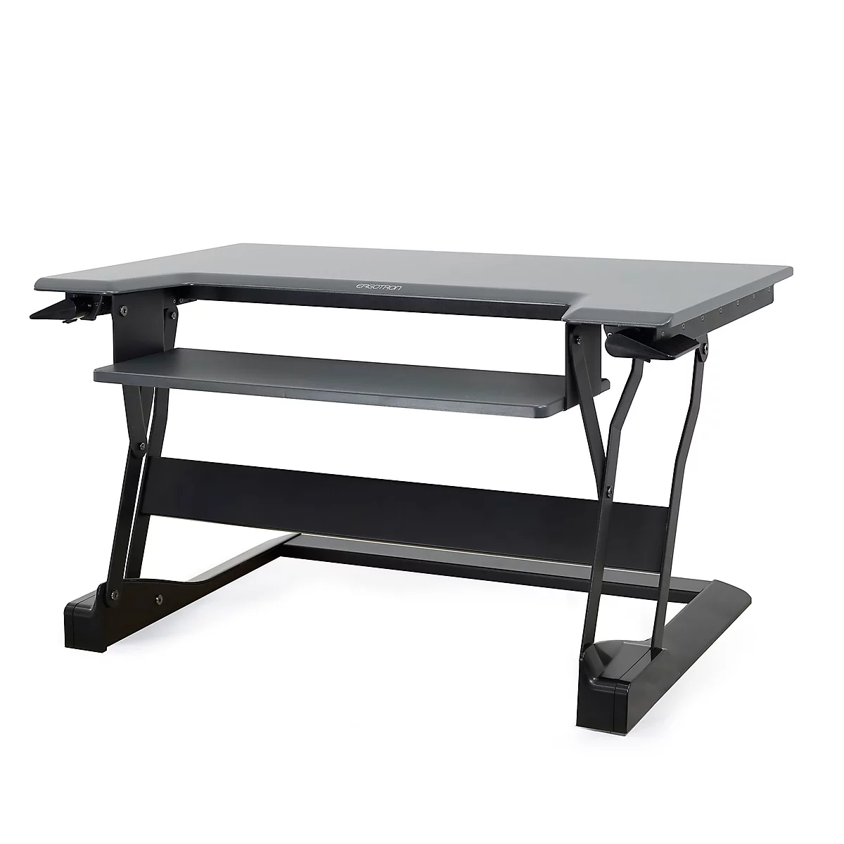 Ergotron zit-sta-bureautafel WorkFit-T, in hoogte verstelbaar, afmetingen B 889 x D 584 mm, zwart